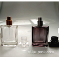 Hoogwaardige 100 ml lege rechthoek glazen parfumfles